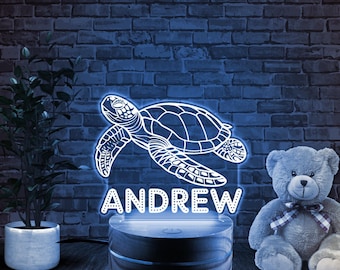 Sea Turtle, Night Light, Personalized Night Lights Kids, Night Lights, Bedroom Night Lights, Kids Bedroom Decor, Night Lights BYMJ20