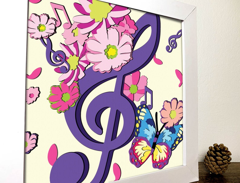 Music Note Shadow Box Svg ,music Note SVG ,music Note 3D Svg ,music ...