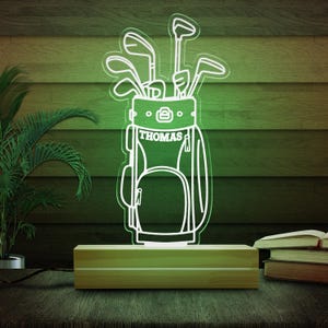 Personalized Golf Night Light-Custom LED Lamp for Golf Lover,Perfect Gift for Sports Fan,Unique Room Decor,Fun and Stylish Nightlight D2G124