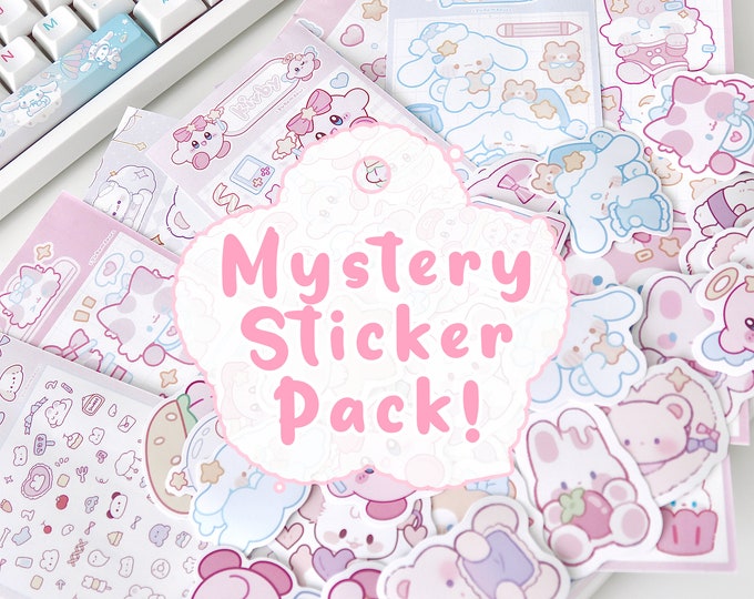 Mystery Sticker Pack | Kawaii Cute Animals | Cute for Bullet Journal ...