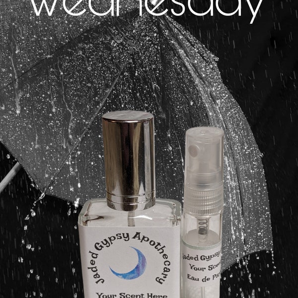 Wednesday Inspired Eau de Parfum Spray, Perfume Spray, Goth Perfume, Coconut, Woods, Pumpkin, Maple, Cassia