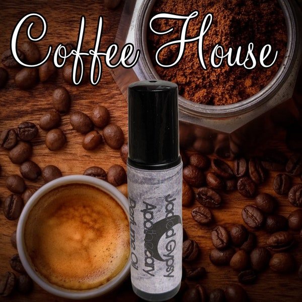 Coffee House Perfume Oil, Gourmand Perfume, Roller Ball Fragrance, Sweet Perfume, Coffee, Vanilla, Butter, Cacao