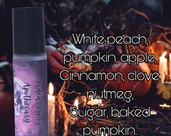 Perfume Oil PUMPKIN QUEEN, Fall Perfume, Gourmand, Peaches, Pumpkin Perfume, Cinnamon, Vanilla, Halloween Perfume Oil Roll On