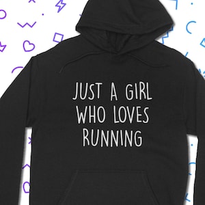 Sudadera con capucha para chica que ama correr, Sudadera con capucha de corredor, Ajuste clásico para mujer y adulto