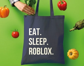 Bolsa de lona para juegos de Roblox Eat Sleep (bolsa de plástico ecológica)