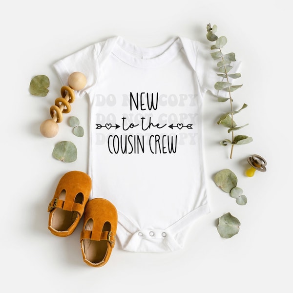 New To The Cousin Crew svg, Cousin svg, Baby Onesie svg, New Baby svg, Newborn Baby svg, New To The Crew svg, Baby Shower svg, Cut Files