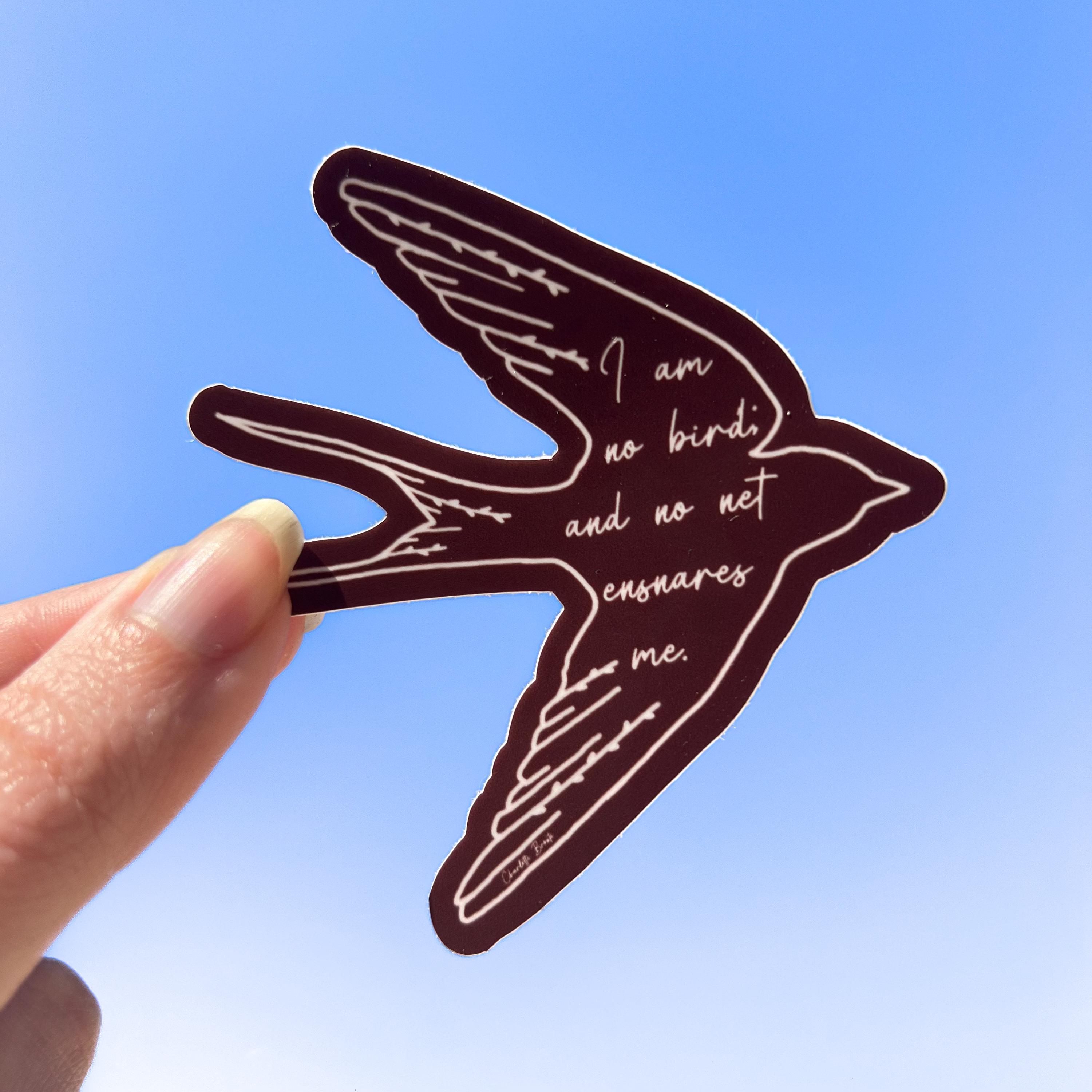 Jane Eyre Sticker I Am No Bird Charlotte Brontë Bookish