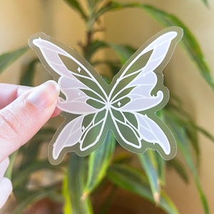 Faerie Wing Clear Sticker | Fae Kindle Decal | Clear Fairy Wings Butterfly