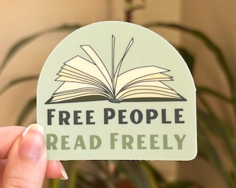 Free People Read Freely Sticker: Read Banned Books Kindle Decal
