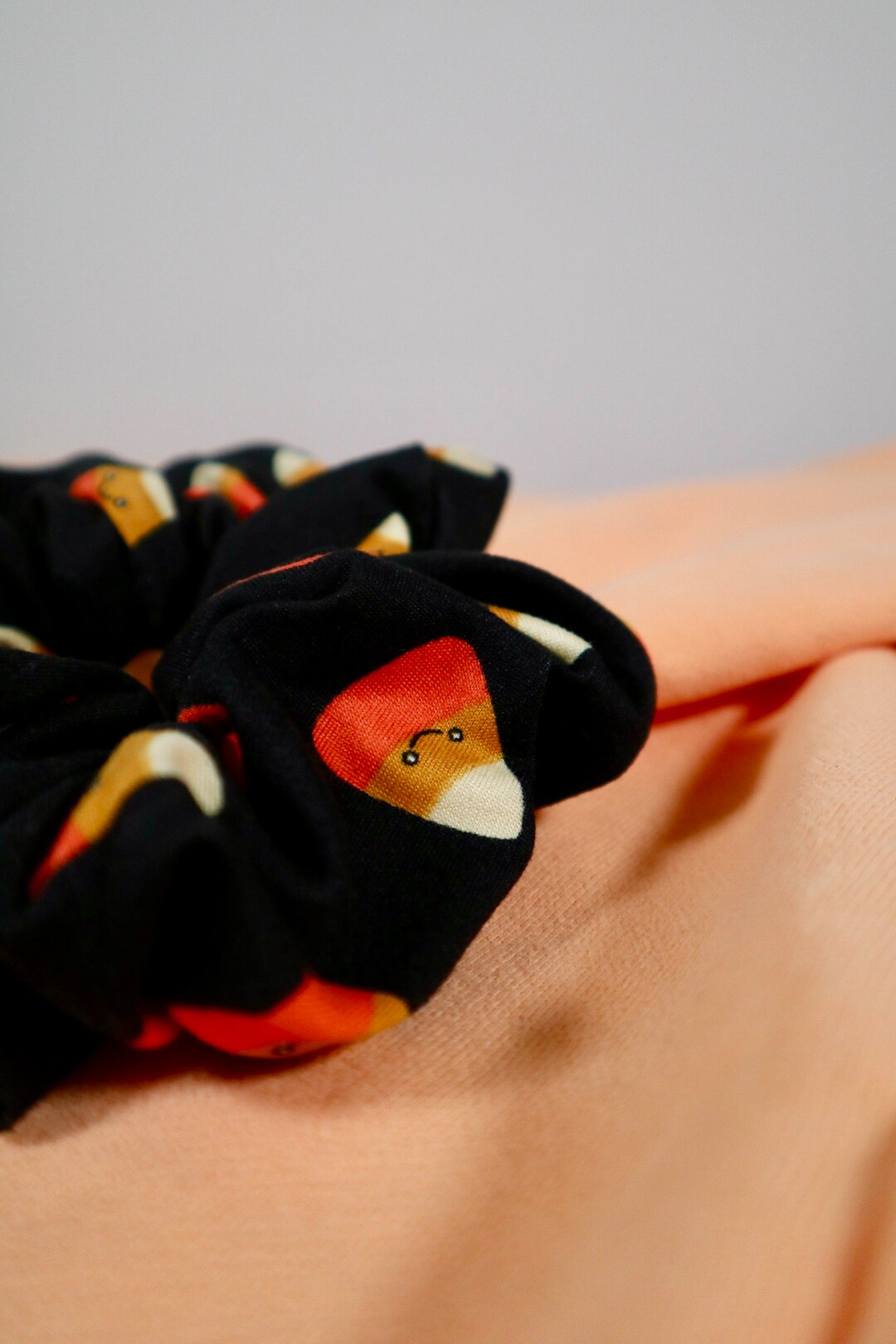Trick or Treat Candy Corn Halloween Scrunchie - Etsy