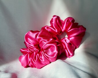 Barbie Pink Satin Flamingo Scrunchie