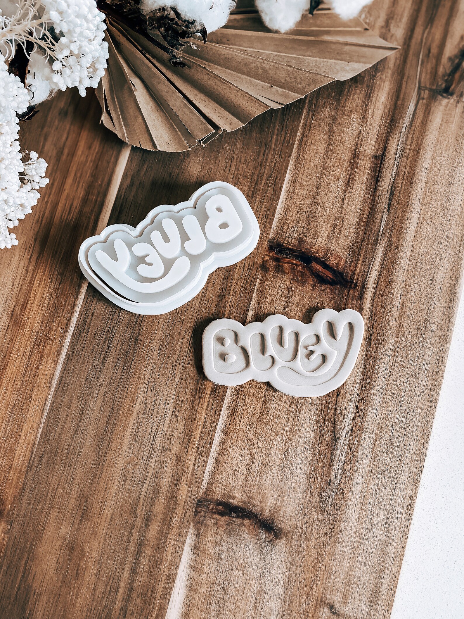 Bluey Script Cookie Cutter & Stamp Fondant Cookies Royal Etsy Australia