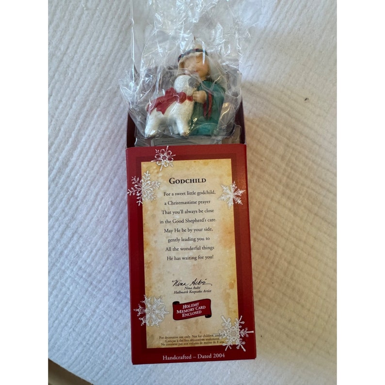 Hallmark Godchild Ornament Child With Lamb Etsy