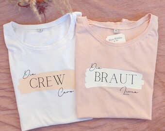 Personalized JGA Shirt | The Bride & Crew | Bachelorette Party Shirt | Bride Shirt | Handmade