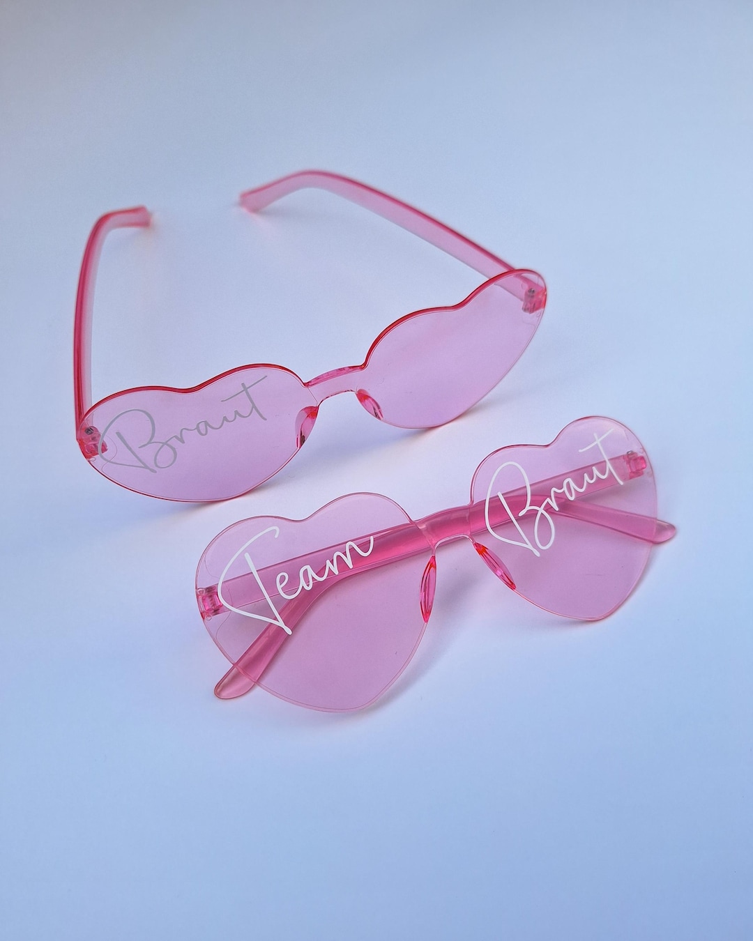 Heart Sunglasses for the Bride and Team Bride | Pink Glasses for