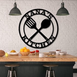 Personalized Kitchen Sign, Custom Chef Sign, Metal Kitchen Sign, Kitchen Sign, Personalized Kitchen Decor, Kitchen Sign Wall Decor