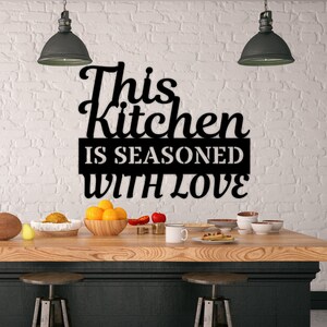 Custom Metal Sign for Kitchen, Nana&#39;s Kitchen Metal Sign, Seasoned With Love Kitchen, Nana Mothers Day Gift, Custom Kitchen Sign Wall Decor