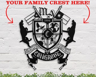 Family Crest Metal Sign, Your Family Crest, Custom Metal Sign, Family Crest Coat of Arms, Metal Family Crest, Custom Family Crest Sign