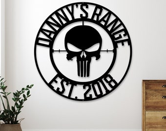 Custom Armory Sign | Metal Punisher Sign | Personalized Armory Sign | Custom Mancave Sign | Military Decor| Metal Armory Sign