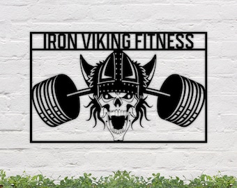 Personalized Viking Gym Sign, Weight Lifting Home Gym Decor