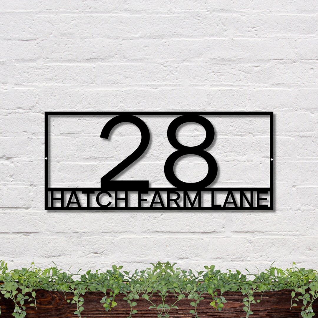 Rectangle Address Sign, Custom Address Sign, Personalized Rectangle