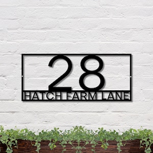 Rectangle Address Sign, Custom Address Sign, Personalized Rectangle Address Sign, Address Sign, Address Numbers, Rectangle House Numbers