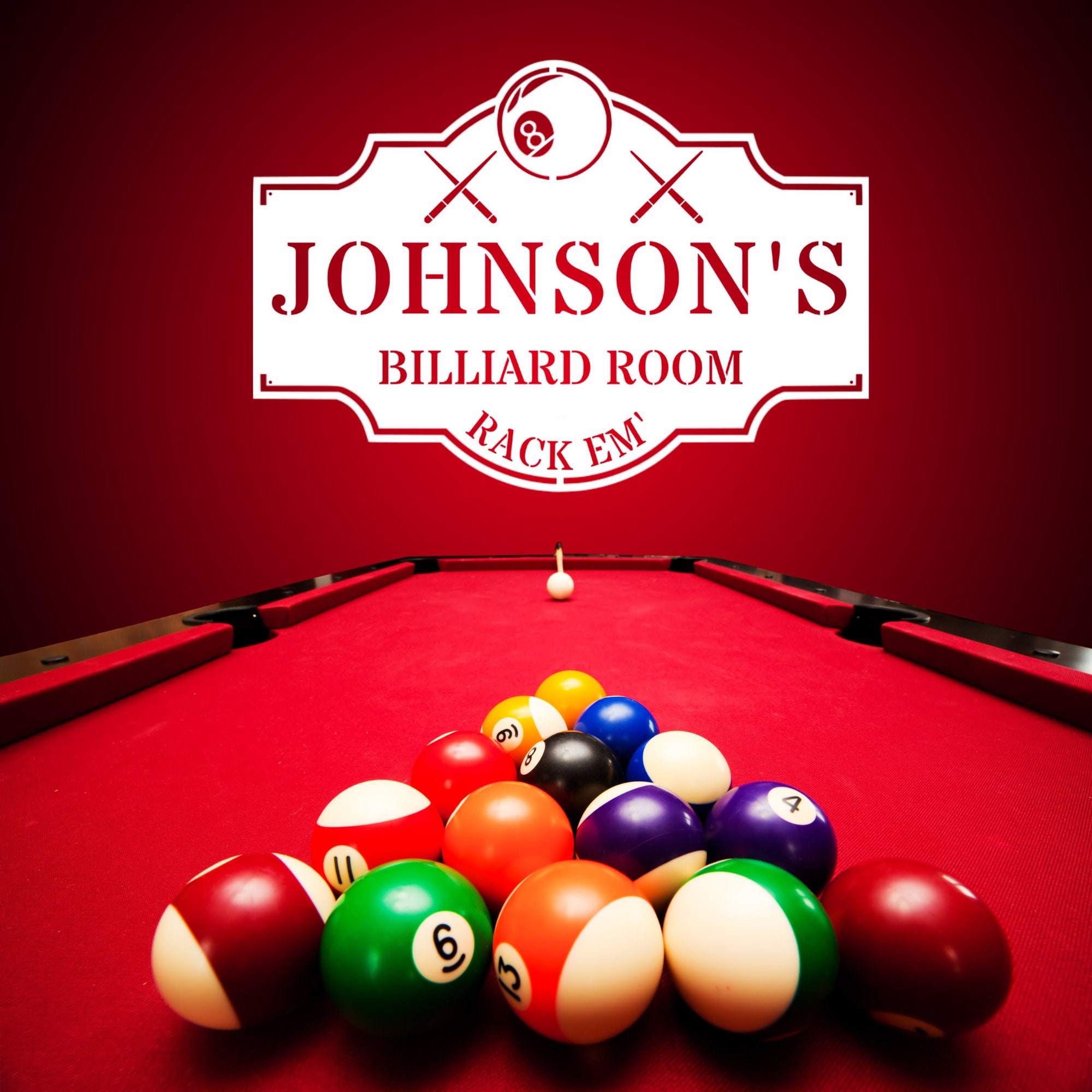 Pool Room Sign Pool Table Sign Billiard Room Sign Custom Etsy