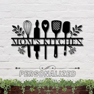 Custom Metal Sign for Kitchen, Nana&#39;s Kitchen Metal Sign, Personalized Kitchen Signs, Nana Mothers Day Gift, Custom Kitchen Sign Wall Decor