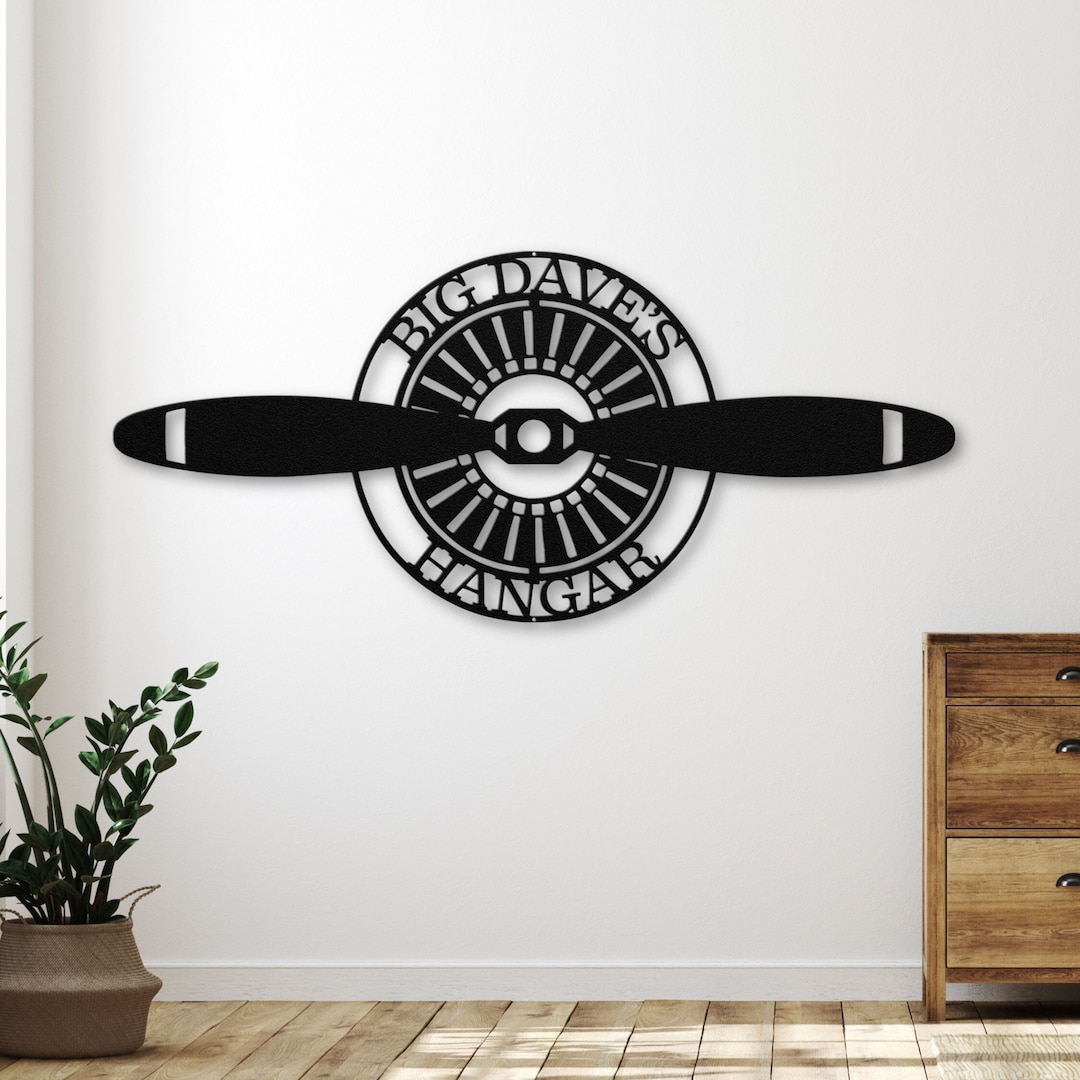 Metal Propeller Sign Airplane Hangar Sign Aviation Propeller Sign