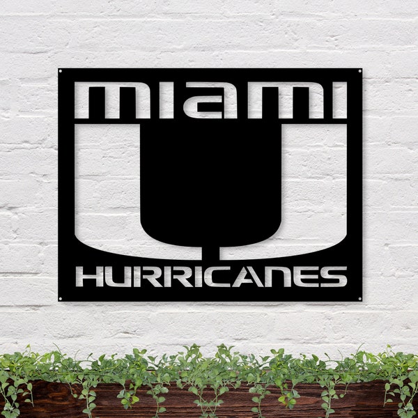 Miami Hurricanes Metal Sign | Miami Hurricanes Wall Art | The U | Miami Hurricanes Gift | Miami Hurricanes Fan Gear | Metal Sport Sign