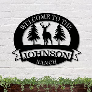 Personalized Deer Sign, Deer Camp Sign, Deer Ranch Sign, Customm Texas Ranch Gift, Gift for Hunter, Deer Hunter Gift, Deer Camp Sign, Deer
