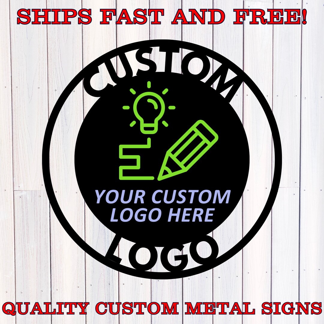 Custom Aluminum Sign - 10"x7" Yellow Heavy Weight Metal, Indoor/Outdoor, Your Message