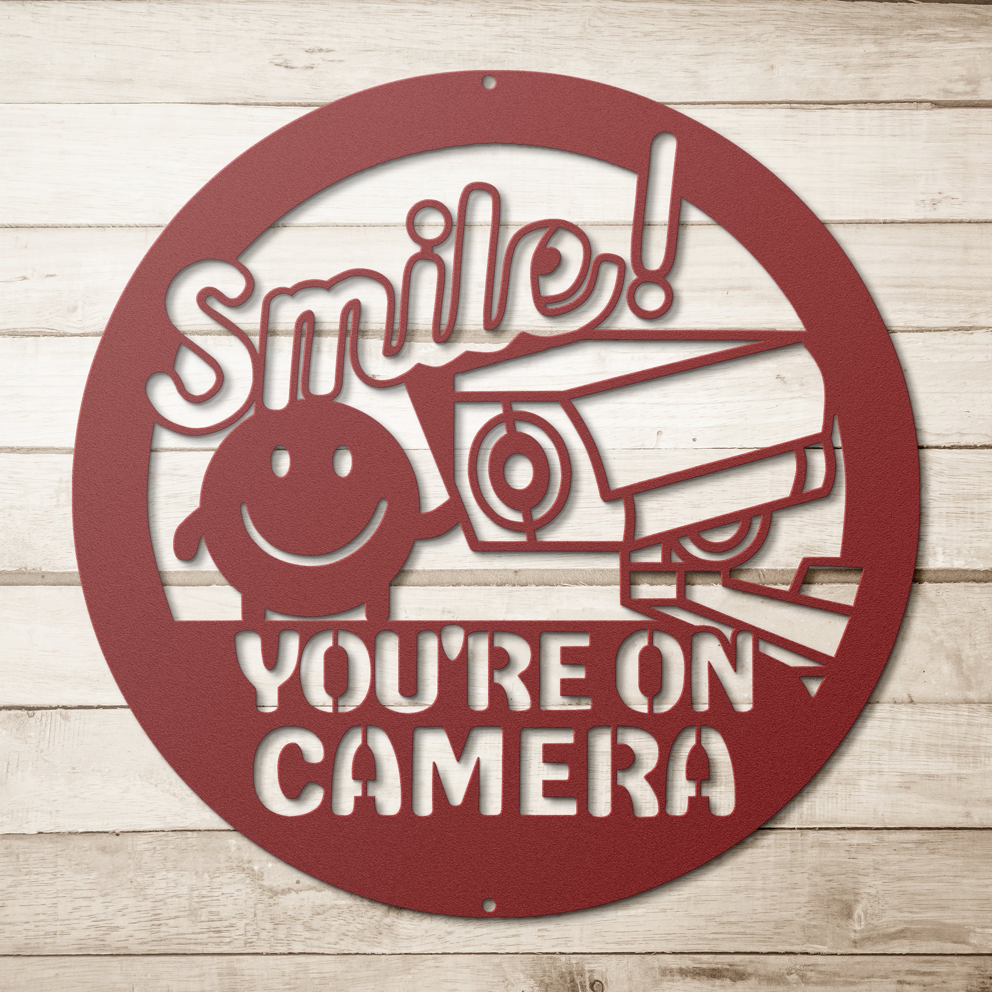 Smile You're on Camera Security Sign, Metal Security Sign, Porch Pirate ...