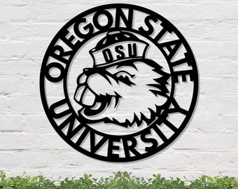 Oregon State university Sign, Metal OSU Sign, Oregon State, Benny the Beaver, Oregon State, Oregon State Metal Sign, Oregon State Sport Sign