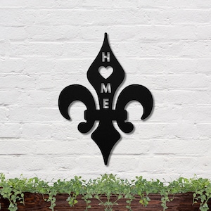 Personalized Fleur De Lis Sign, Custom Fleur De Lis Sign, Personalized Sign, Home Sign, Fleur De Lis Decor, Metal Fleur De Lis Sign