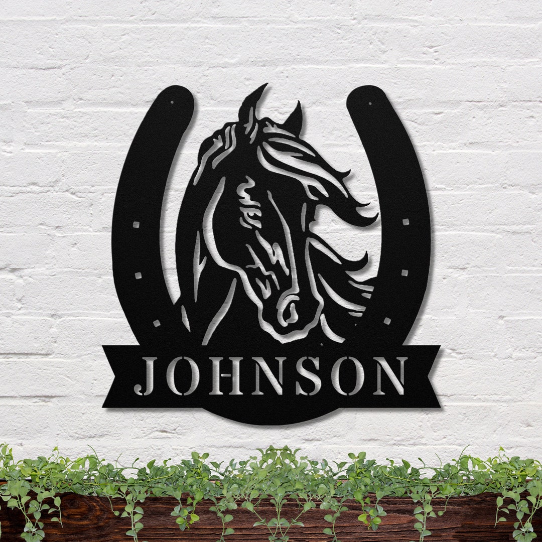 Personalized Horse Name Plate, Custom Horse Sign, Horse Name Sign, Horse Barn Name Sign, Horse