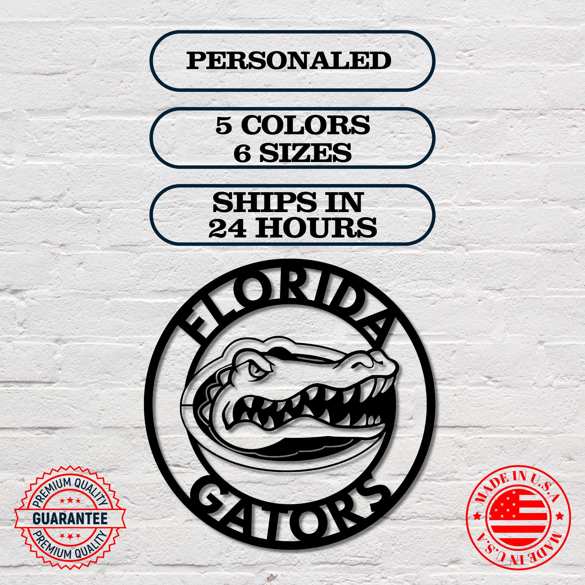 11x13 Universidad De Florida Gators Uf Wood Street Sign