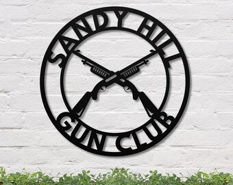 Custom Metal Shotgun Sign, Hunting Camp Decor