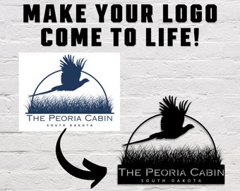 Your Custom Logo Here, Metal Logo Sign, Personal Logo Sign, Custom Text Sign, Company Logo Metal Sign, Your Logo Wall Art, Personal Logo Art