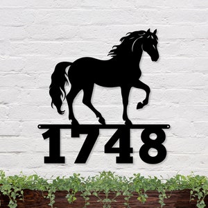 Custom Horse Address Sign, Horse Sign, Ranch Address Sign, Barn Address Sign, Metal Address Sign, Metal Horse Address Sign, Metal Horse Sign