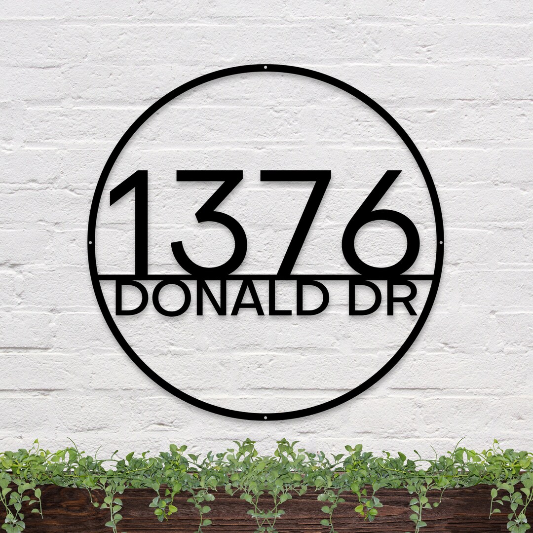 Circle Address Sign, Custom Address Sign, Personalized Circle Address Sign, Address Sign