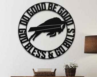 Buffalo Bills Metal Sign | God Bless Go Bills Wall Art