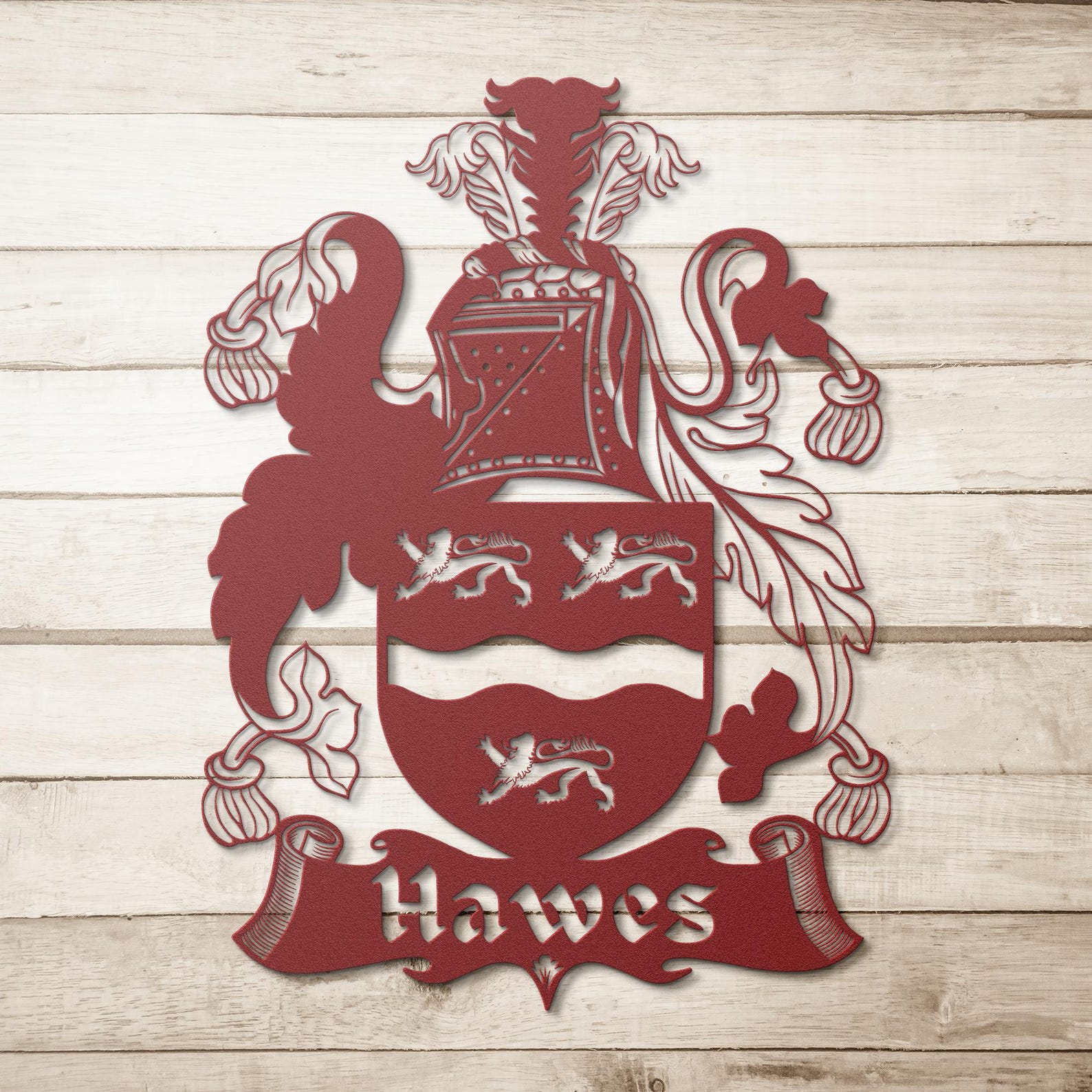 Crest Sign Rectangle Custom Metal Family Crest Sign / Family Crest / Metal Family Crest ...
