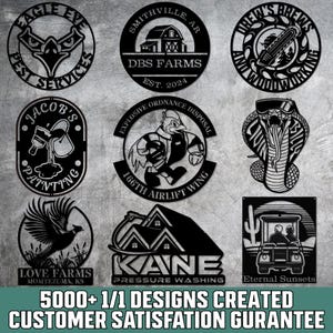 Custom Logo Sign | Personalized Metal Wall Art Sign | Custom Steel Decor | Metal Logo Sign | Logo and Text Metal Wall Art Sign image 3
