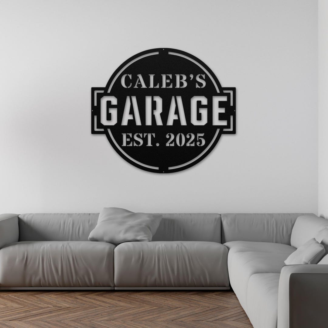 Personalized Metal Garage Sign | Custom Man Cave Decor - Etsy