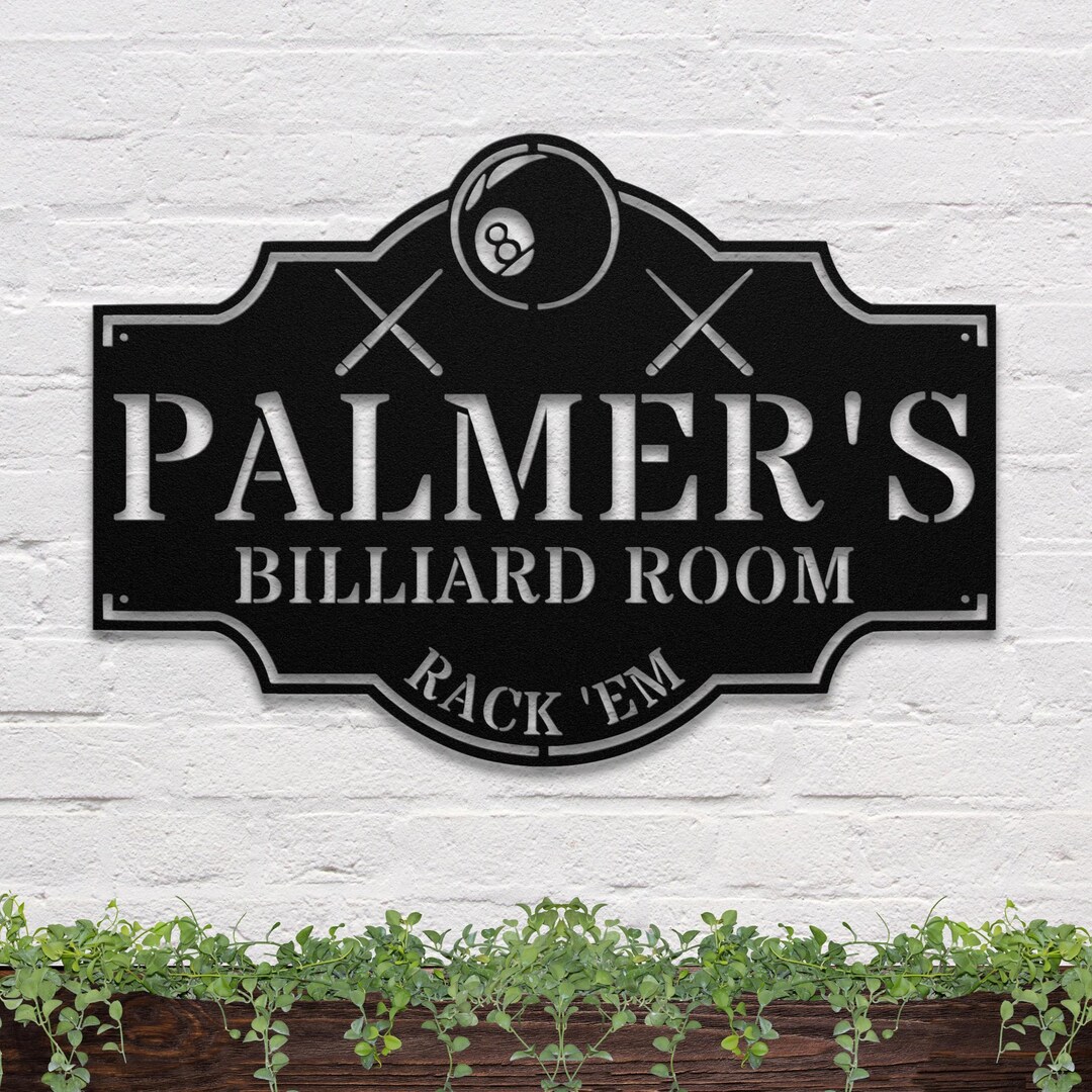 Pool Room Sign, Pool Table Sign, Billiard Room Sign, Custom Pool Table ...