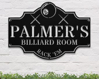 Pool Room Sign, Pool Table Sign, Billiard Room Sign, Custom Pool Table Sign, Personalized Pool Room Sign, Pool Player Gift, Mancave Gift