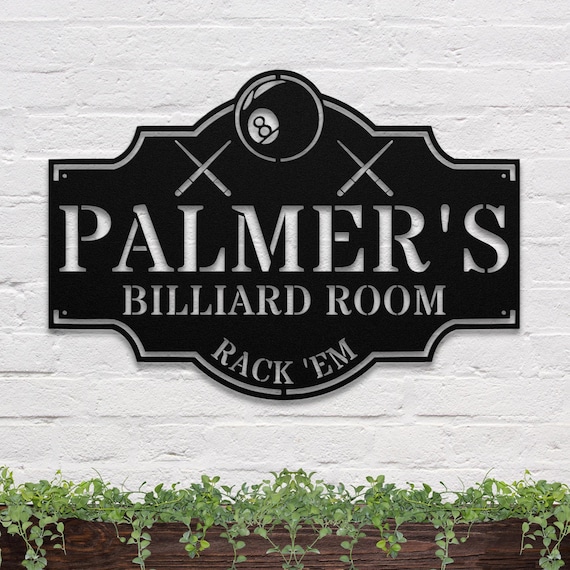 Pool Room Sign, Pool Table Sign, Billiard Room Sign, Custom Pool Table Sign, Personalized Pool Room Sign, Pool Player Gift, Mancave Gift