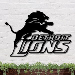 Lions Wall Art | Custom Metal Lions Sign |  Lions Football Mancave Sign | Lions Metal Sign