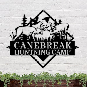 Camp Sign, Hunting Sign, Man Cave Sign, Metal Sign, Deer sign, Duck Sign, Custom Metal Sign, Personalized Metal sign, Sign for dad, Hunting